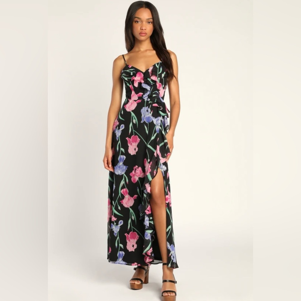 Lulu’s Floral Ruffled Maxi XL